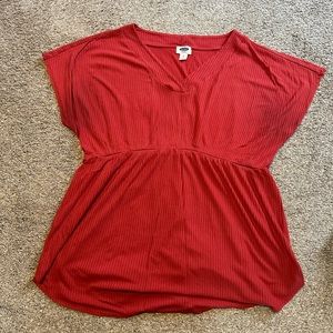 Cap sleeve cotton maternity shirt - size xl